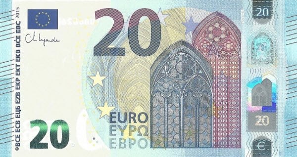 P28US European Union - 20 Euro (2015-Lagarde)